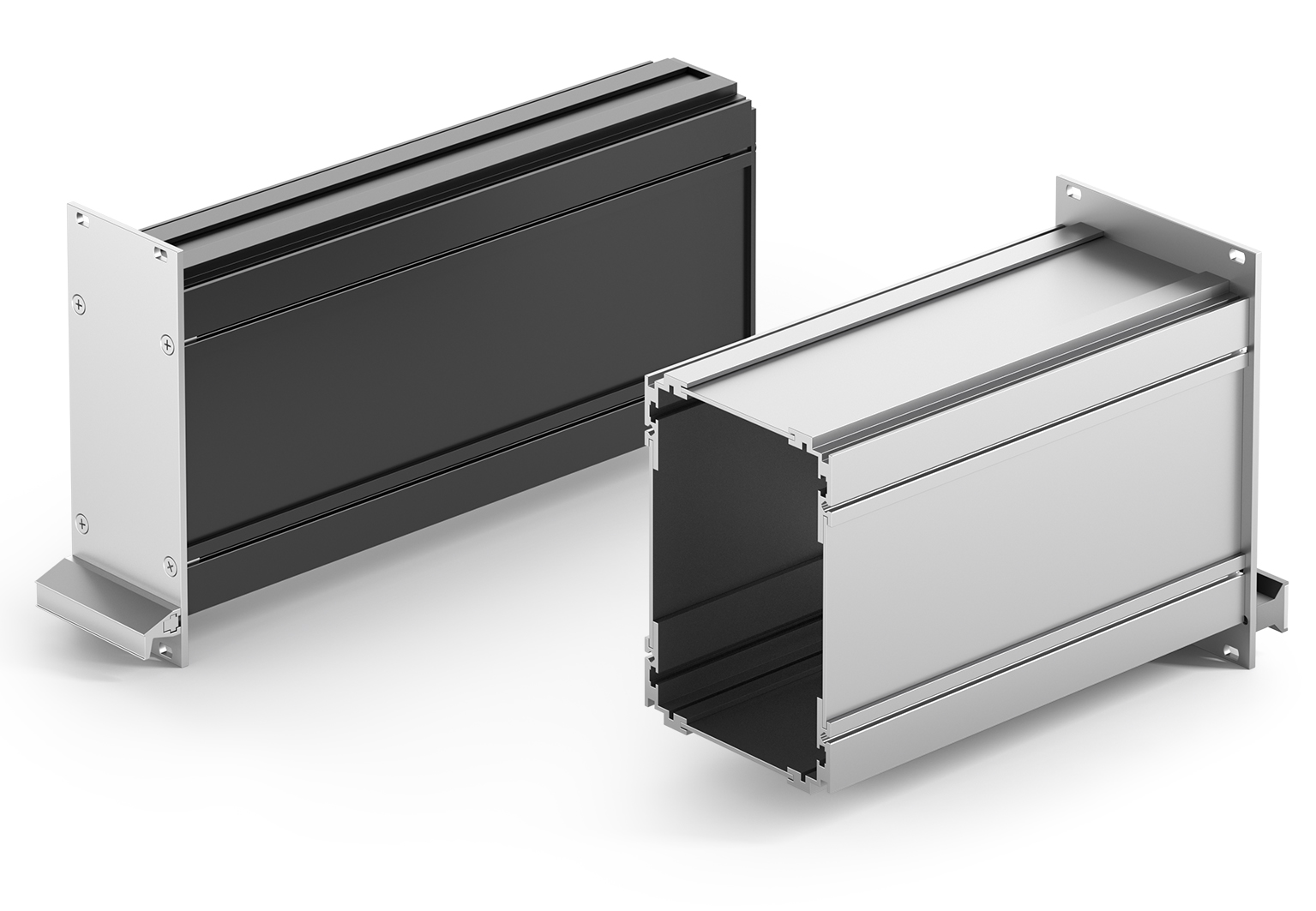 19" insert modules with variable dimensions